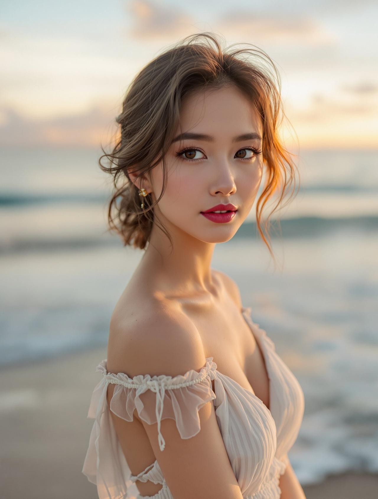 最新福利-Feilin-最新福利 - 海边落日浪漫写真
