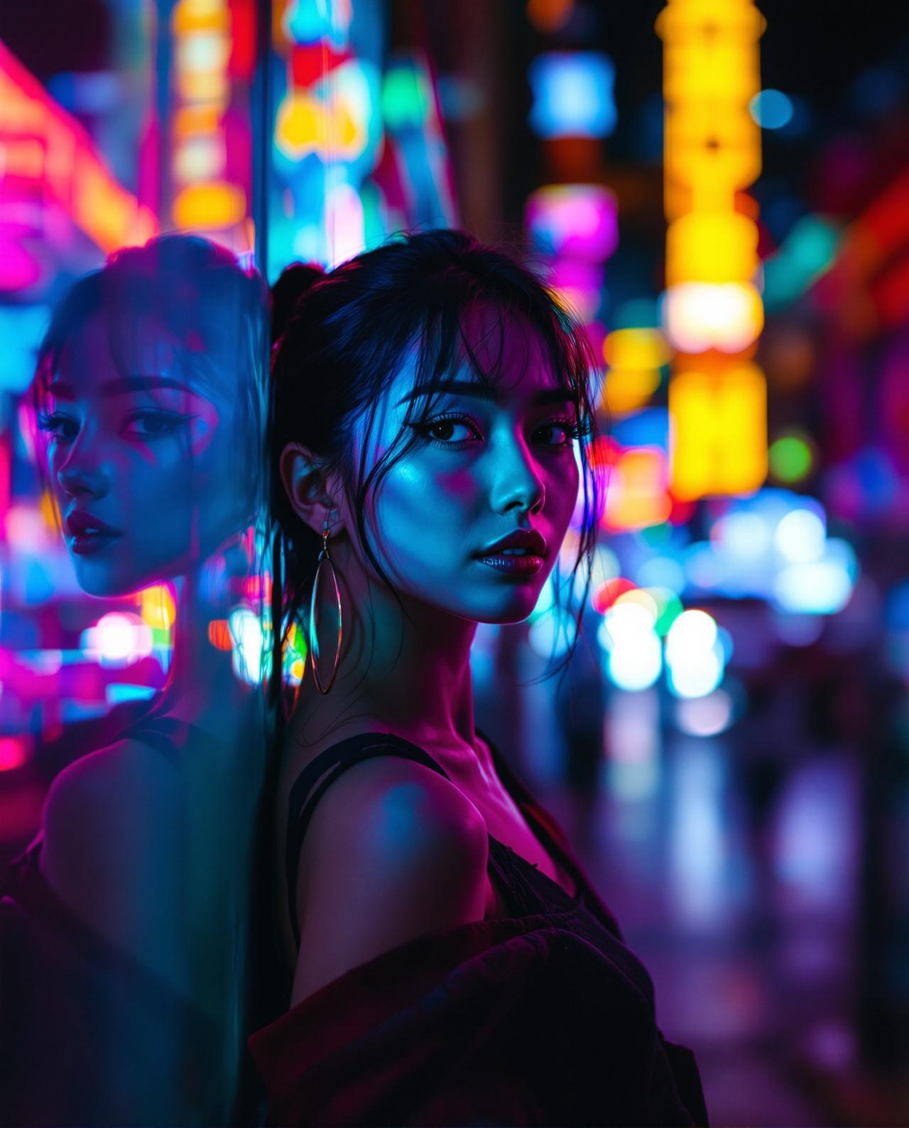 最新福利-MFStar-最新福利 - 霓虹夜色赛博写真